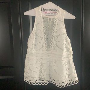 Top Shop white lace tank